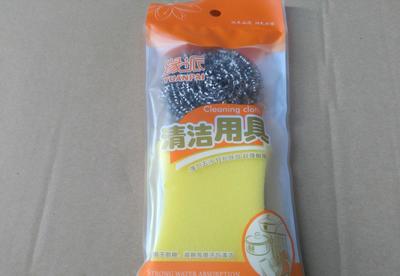 广州缘派 厨房用品 日用品批发 超值两件套 钢丝球+海绵百洁